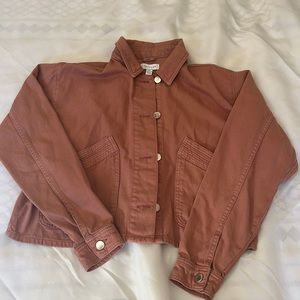 Topshop Boxy Crop Shirt Jacket